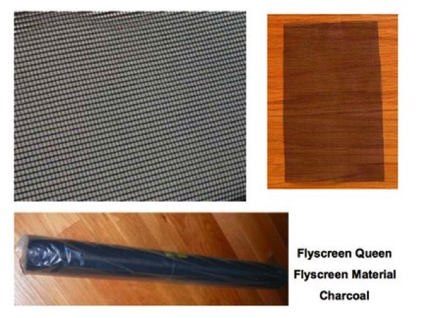 flyscreen material in charcoal which is more see through