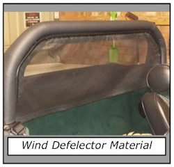 Wind deflector material