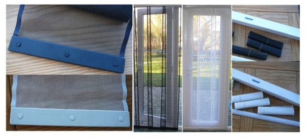 Flyscreen panel doors for caravans