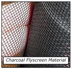 Charcoal mesh close-up