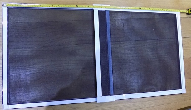 Midge mesh fitted in frame