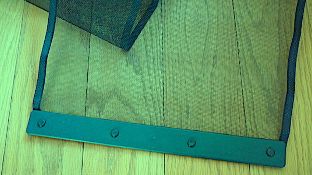 Replacement charcoal insect screen panels with magnetic bottom strip