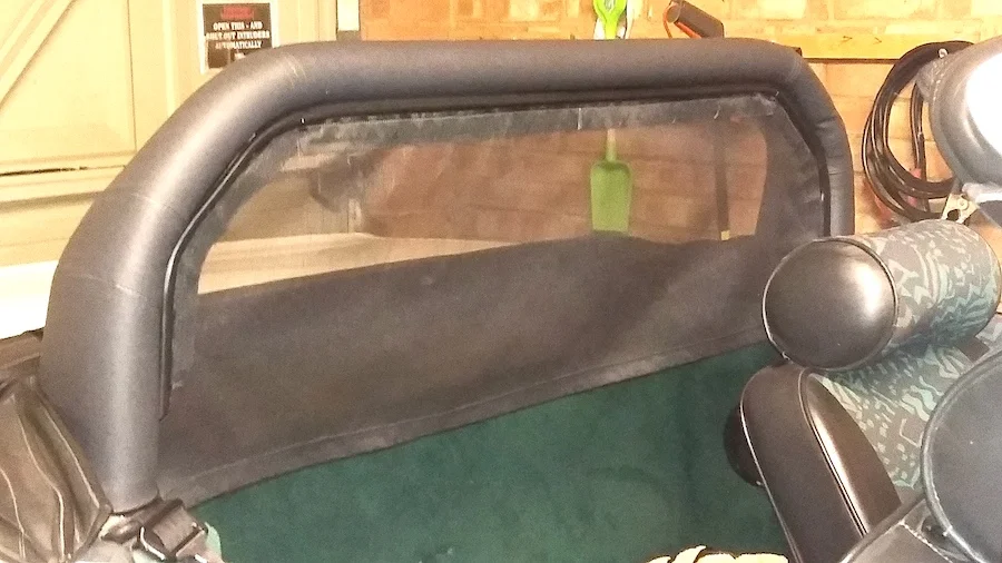 Wind deflector mesh material