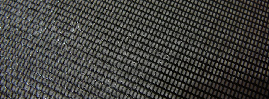 Wind deflector mesh close-up