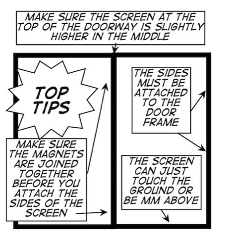 Flyscreen magnetic self closing instructions perfect fit every time