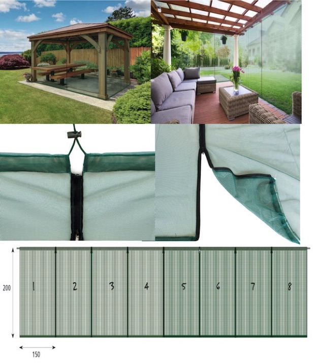 Flyscreen Gazebo side panels diy guide stops wasps bees flies