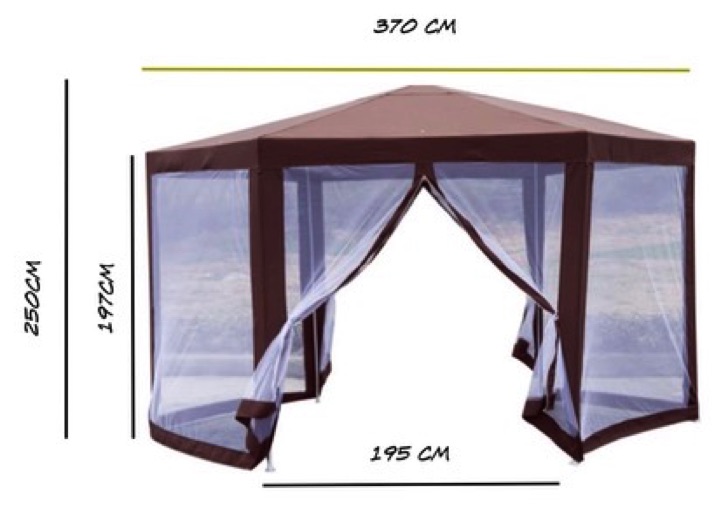 Gazebo flyscreen outdoors dimension